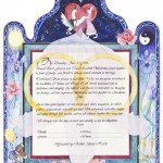 Their wedding art and vows